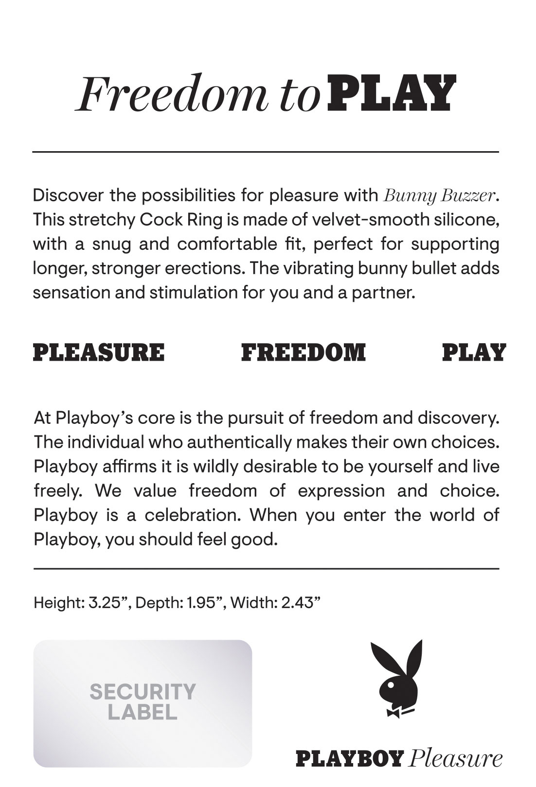 Playboy Bunny Buzzer Vibrating Silicone Cock Ring with Clit Stimulator Teal