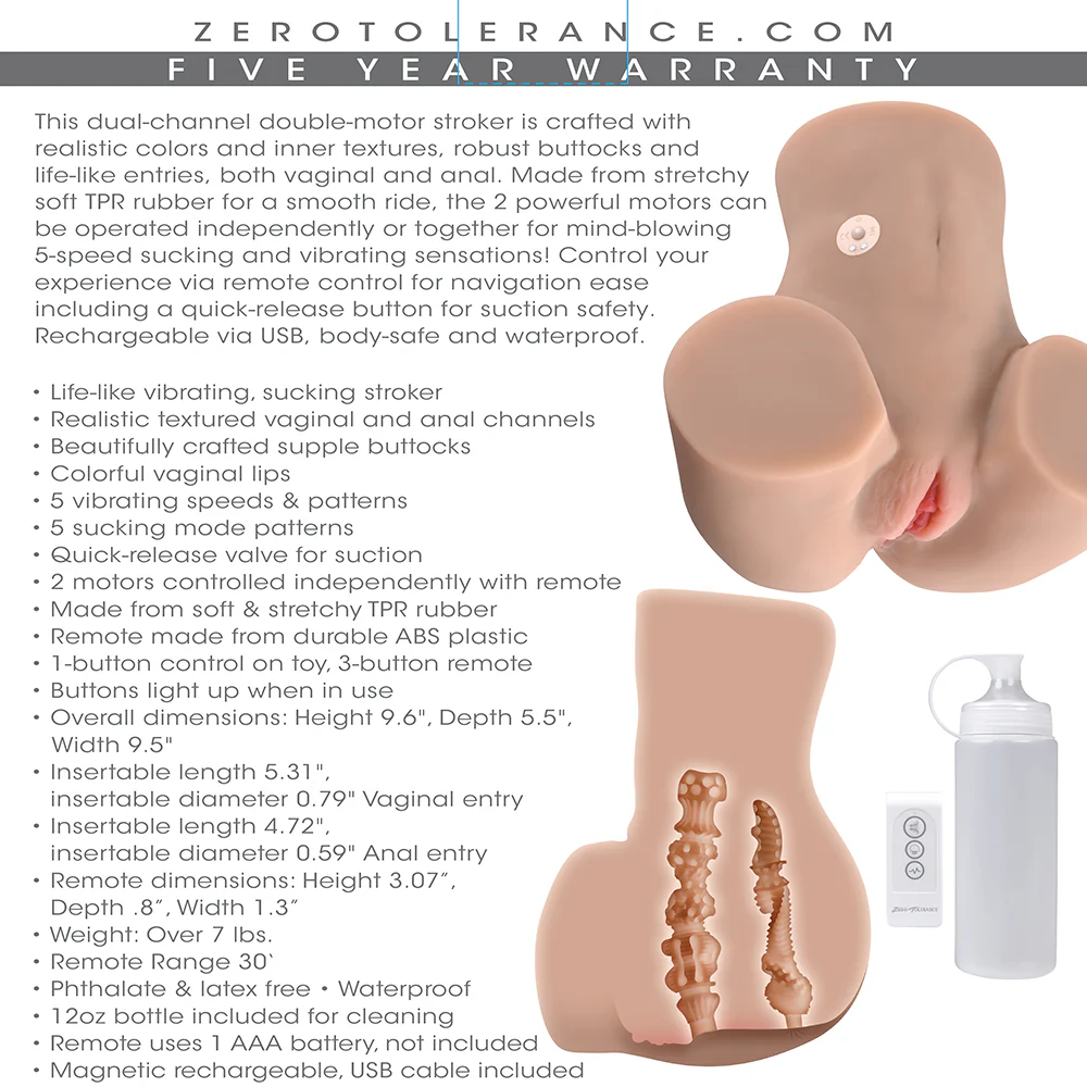 Rear Beauty Sucking & Vibrating Masturbator Light