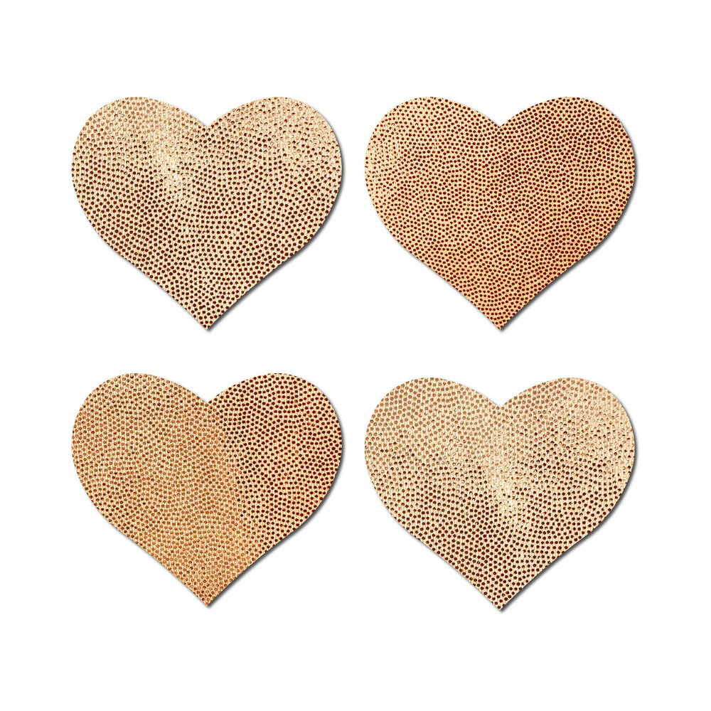 Pastease Petites Liquid Hearts Pasties Rose Gold 2-Pack (86928) | SlipDix.com