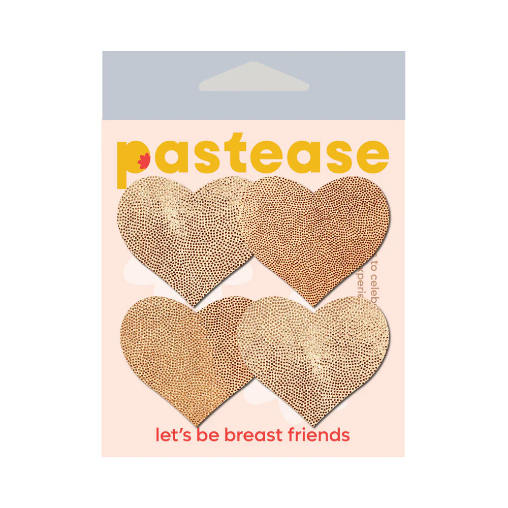 Pastease Petites Liquid Hearts Pasties Rose Gold 2-Pack (86928) | SlipDix.com