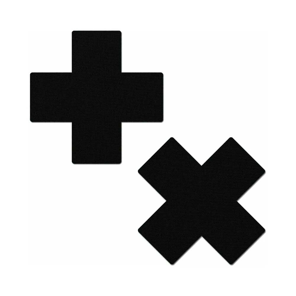 Pastease Crosses Pasties Black (86942) | SlipDix.com