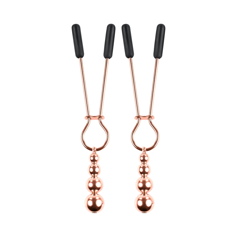 Selopa Beaded Nipple Clamps in Rose Gold