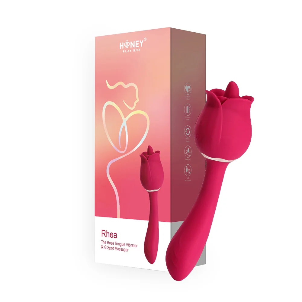 Rhea The Rose Clit Tongue Licking Vibrator & G-Spot Massager