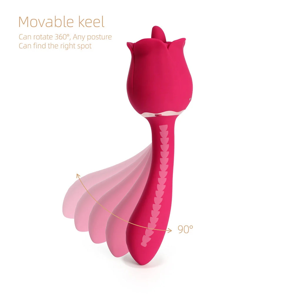 Rhea The Rose Clit Tongue Licking Vibrator & G-Spot Massager