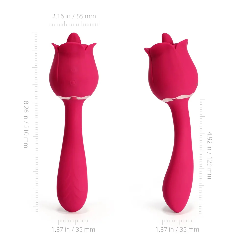 Rhea The Rose Clit Tongue Licking Vibrator & G-Spot Massager