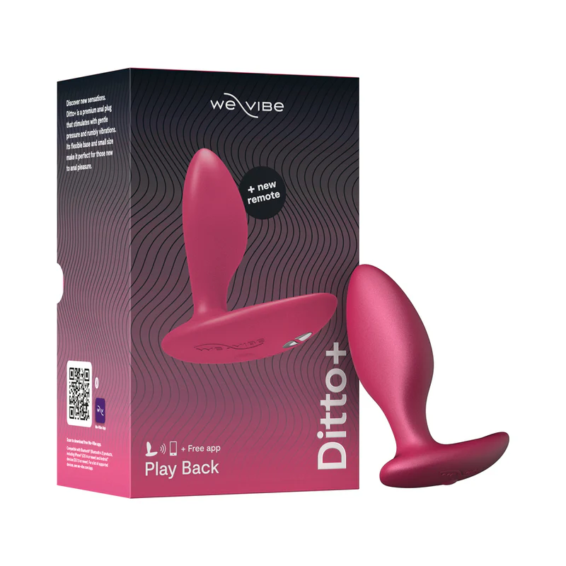 Anal We-Vibe Ditto+ App-Controlled Silicone Vibrating Butt Plug