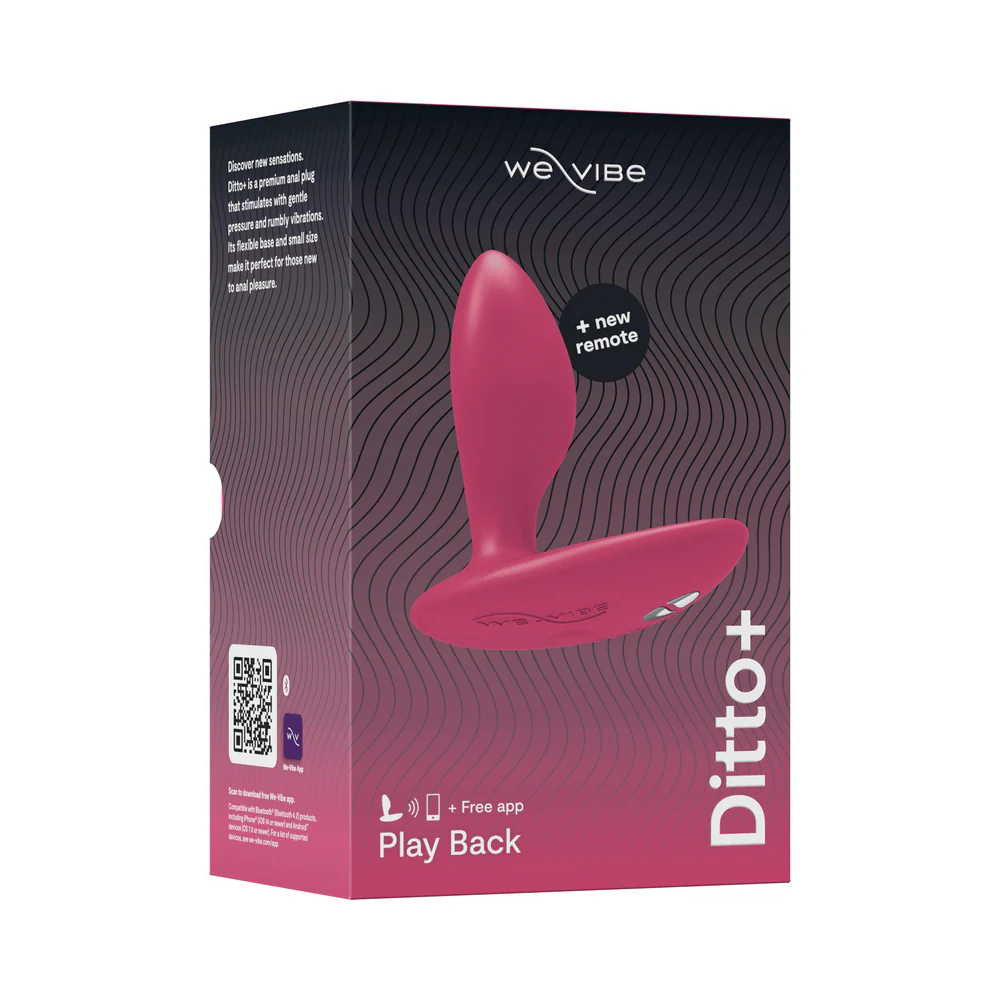 Anal We-Vibe Ditto+ App-Controlled Silicone Vibrating Butt Plug