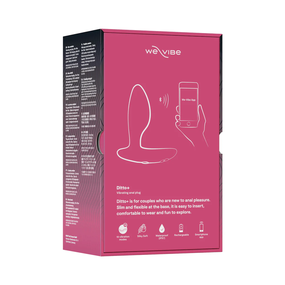 Anal We-Vibe Ditto+ App-Controlled Silicone Vibrating Butt Plug