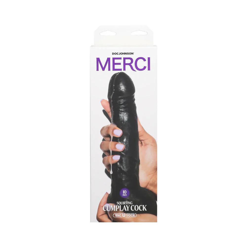 10 in merci squirting cumplay dildo vac u lock black