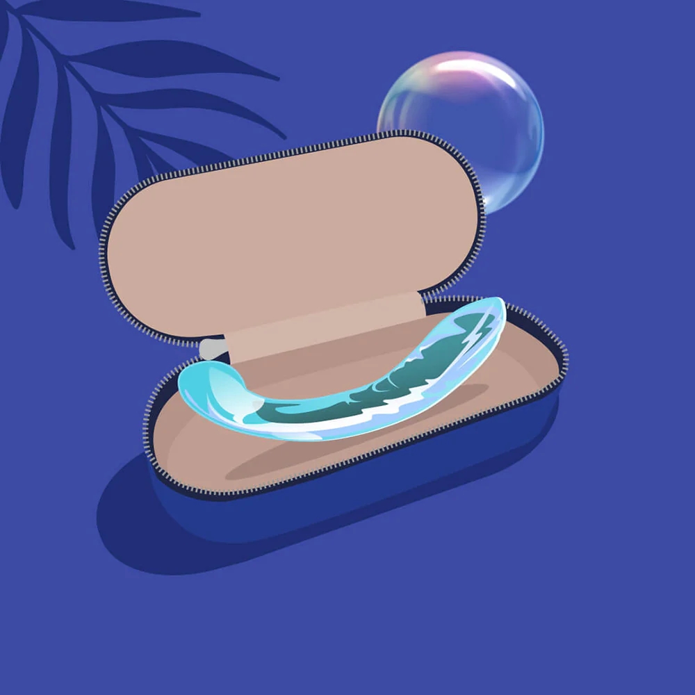 7 in. Biird Kalii Glass G-Spot Dildo