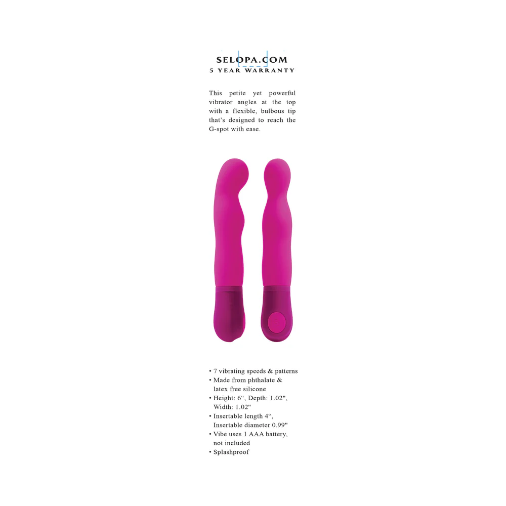 g wow silicone petite g spot vibrator pink slimline vibe