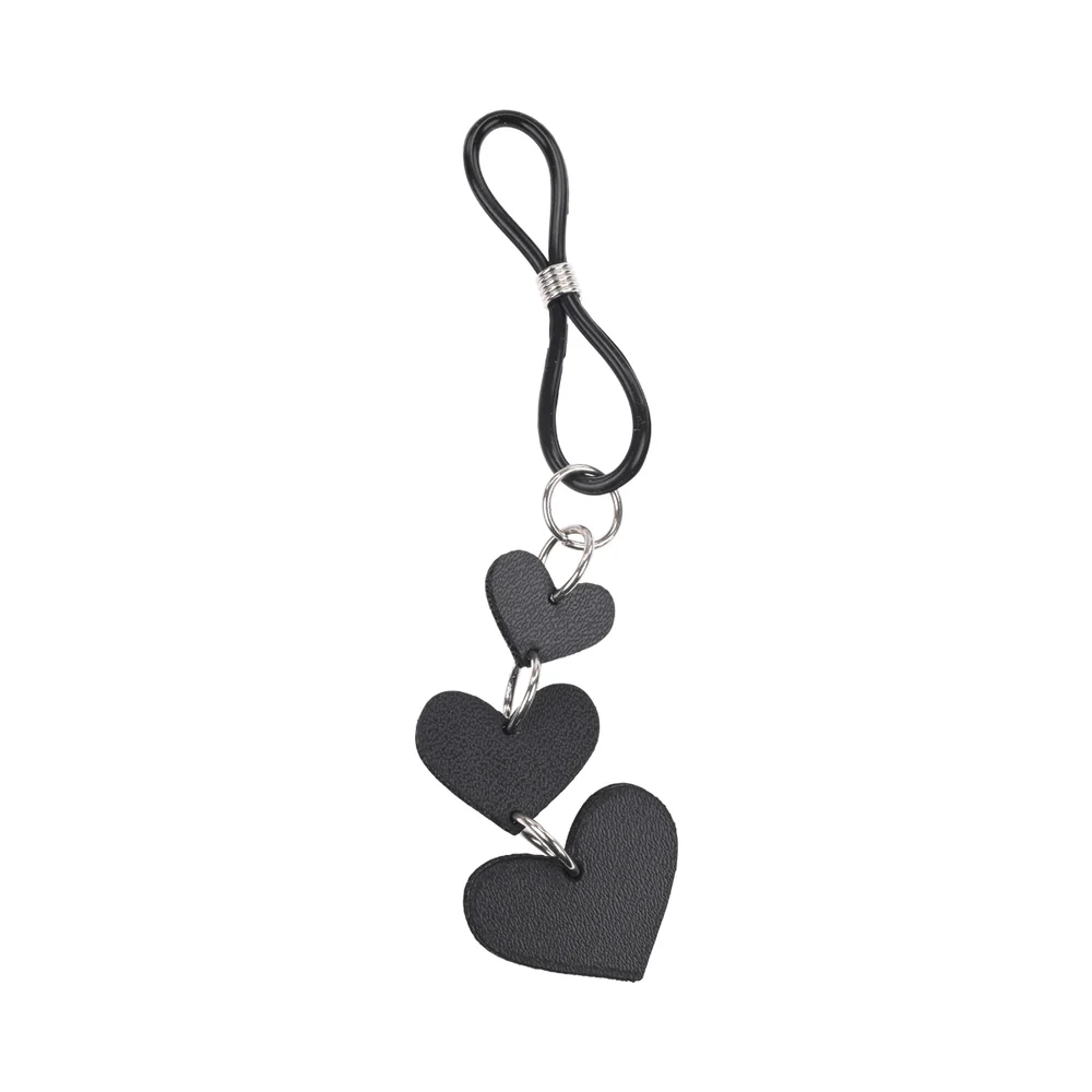 Adjustable Faux Leather Heart Nipple Ties