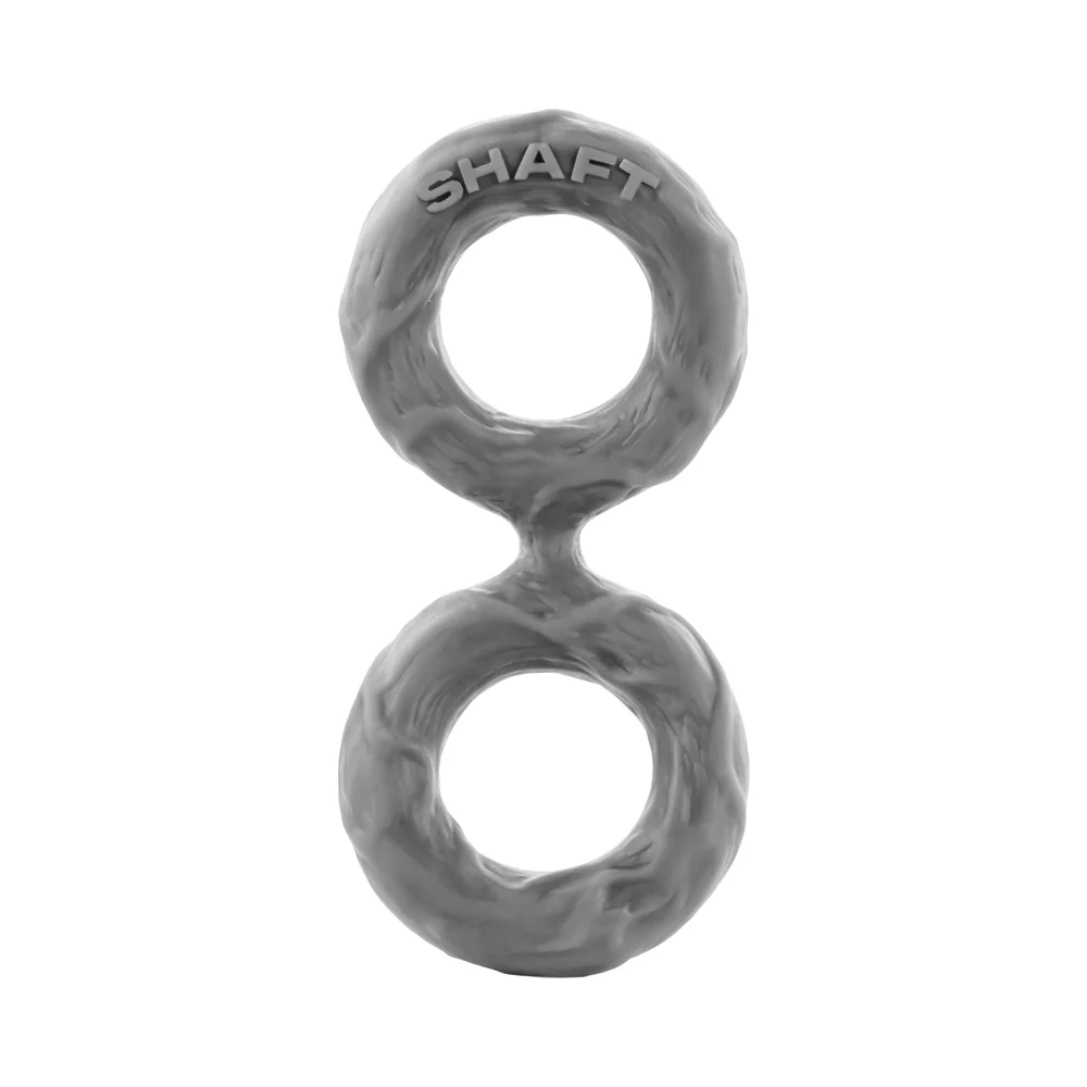 Shaft Model D: Double Cock Ring Grey Size 2