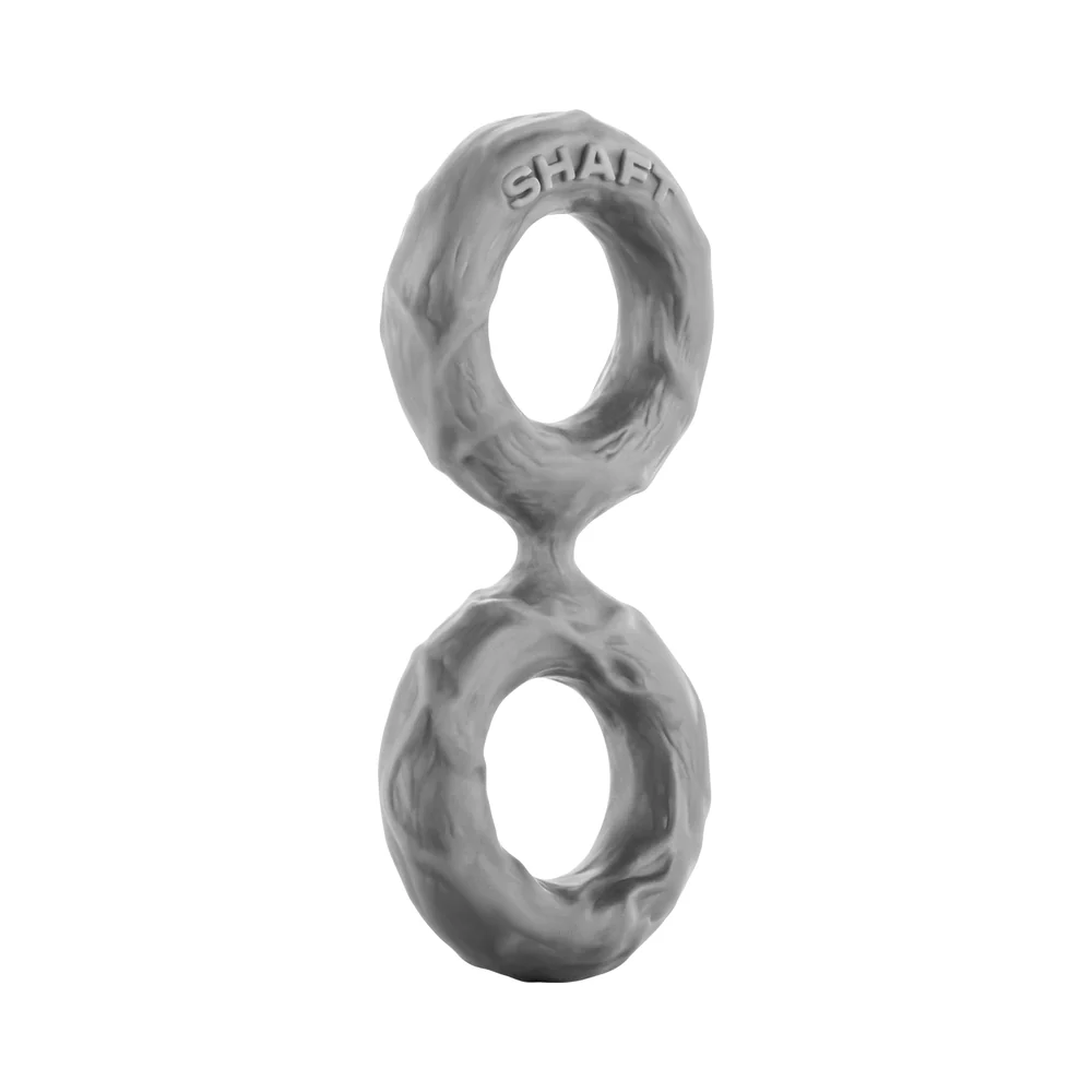 Shaft Model D: Double Cock Ring Grey Size 2