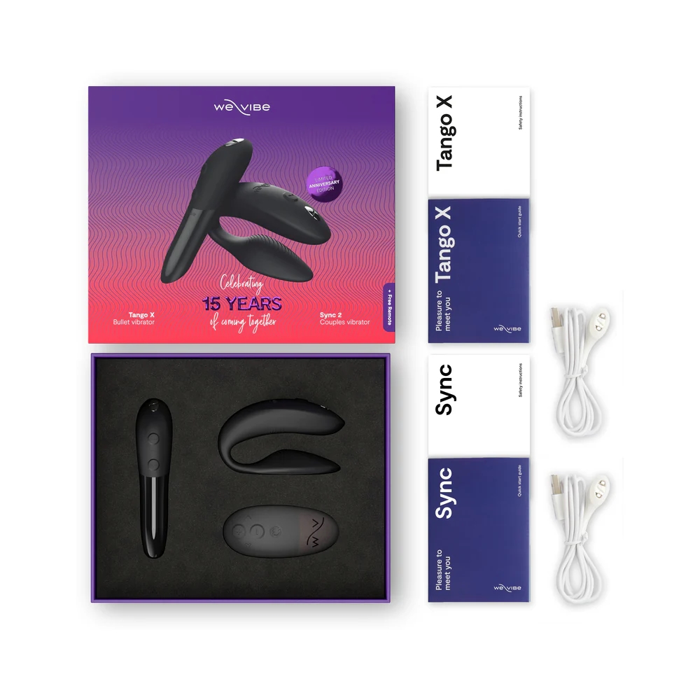 We-Vibe 15 Year Anniversary Couples Vibrator Set Black