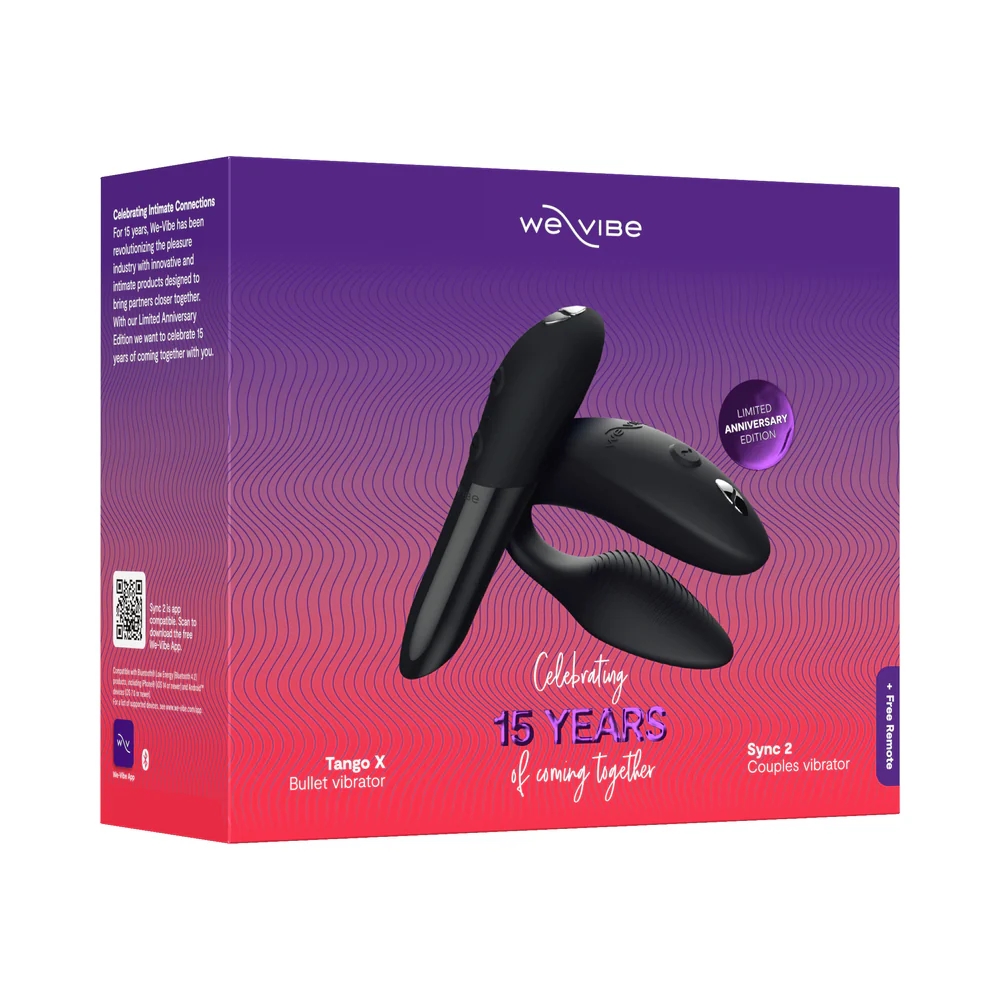 We-Vibe 15 Year Anniversary Couples Vibrator Set Black