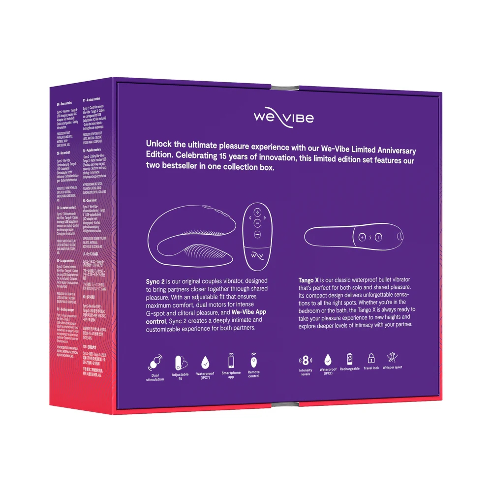We-Vibe 15 Year Anniversary Couples Vibrator Set Black