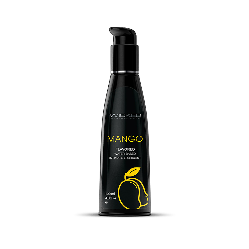 Wicked Aqua Mango Water-Based Flavored Lubricant 4 oz.