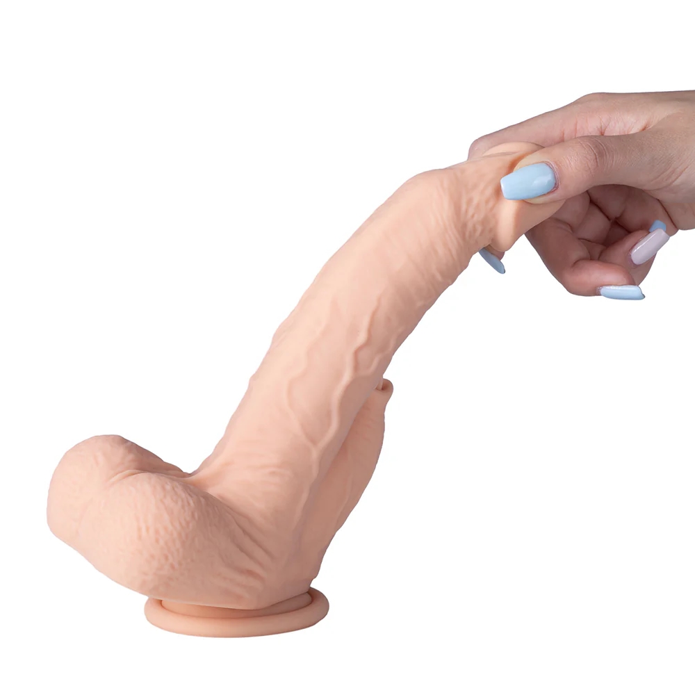 8.5 in. Colter App-Controlled Realistic Thrusting Dildo with Clit Licker