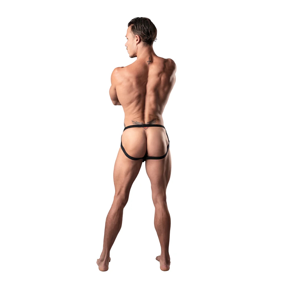 Male Power Lucifer Strappy Jock Strap Black