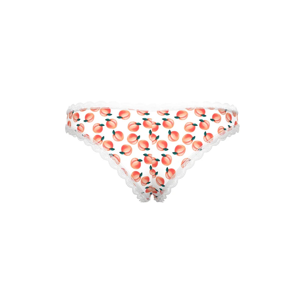 Magic Silk Sweet Treats Crotchless Boy Short with Lube Peach