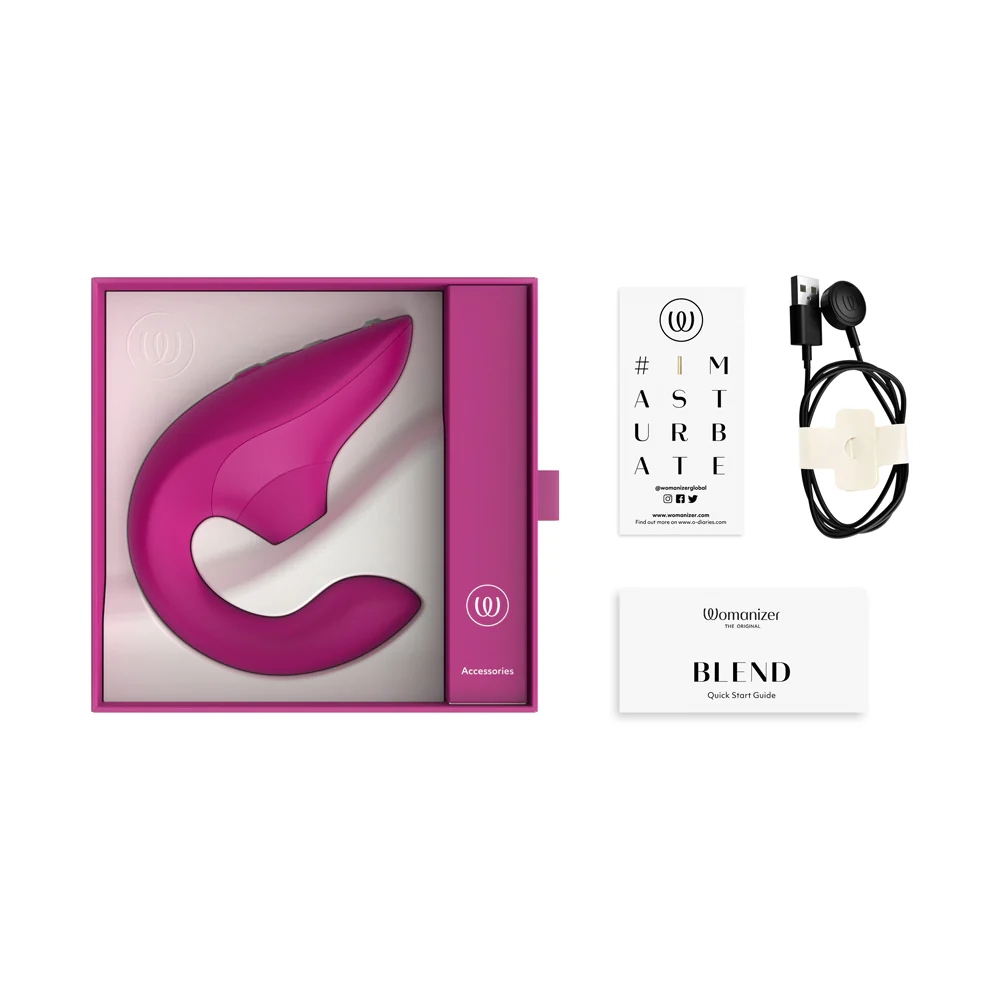 Womanizer Blend Dual-Stim Rabbit Vibe Vibrant Pink