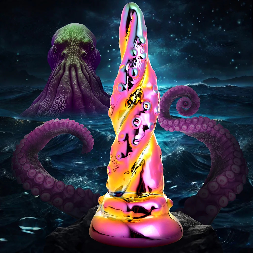 6.3 Inch Enchantress Tentacle Rainbow Glass Dildo