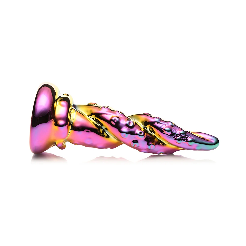 6.3 Inch Enchantress Tentacle Rainbow Glass Dildo