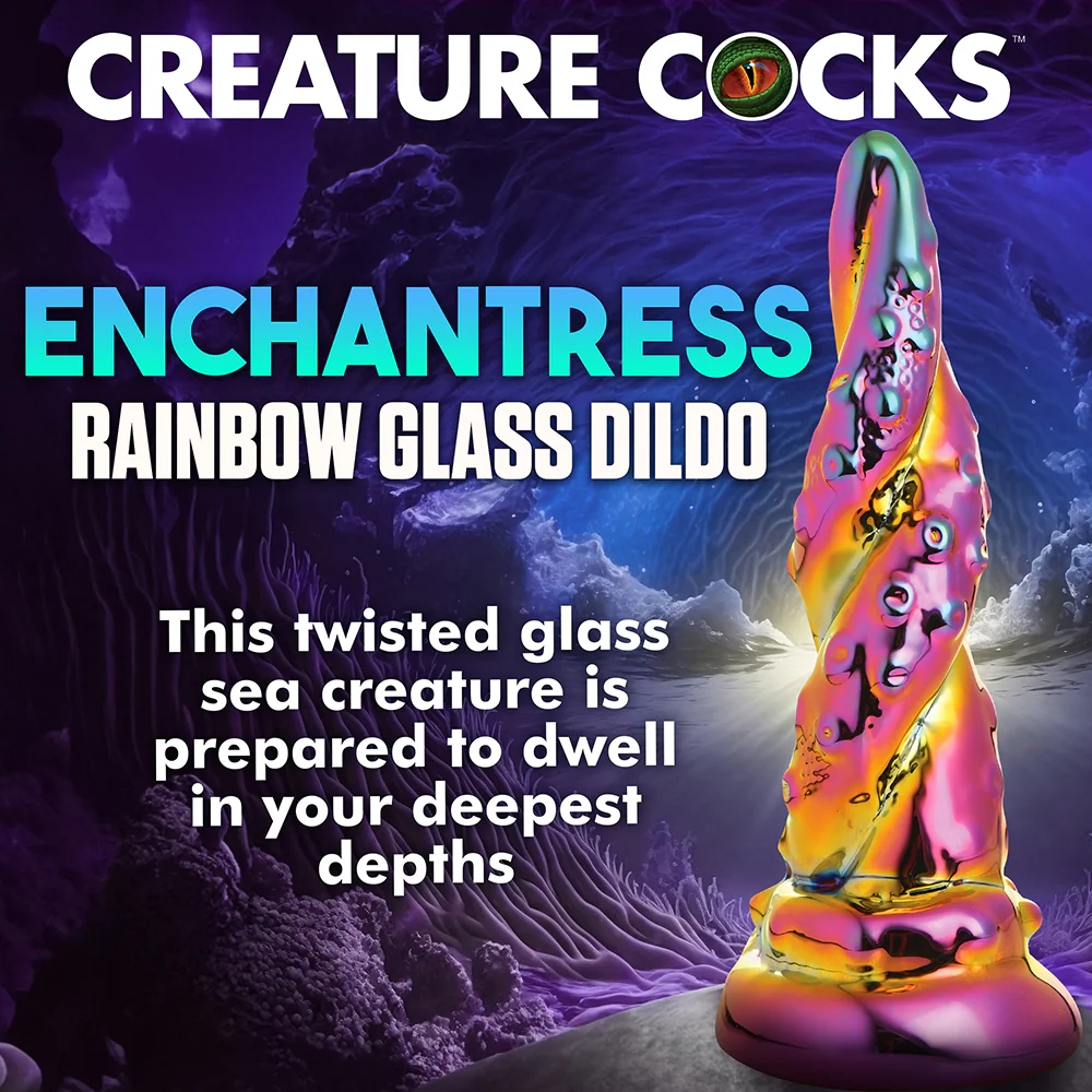 6.3 Inch Enchantress Tentacle Rainbow Glass Dildo