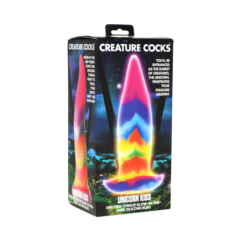 8.4 in. GITD Unicorn Tongue Fantasy Dildo