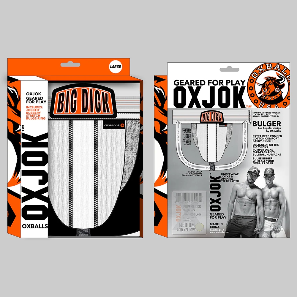 Oxballs Oxjok Bulger Pumper-Sack Slider Jock White Snow