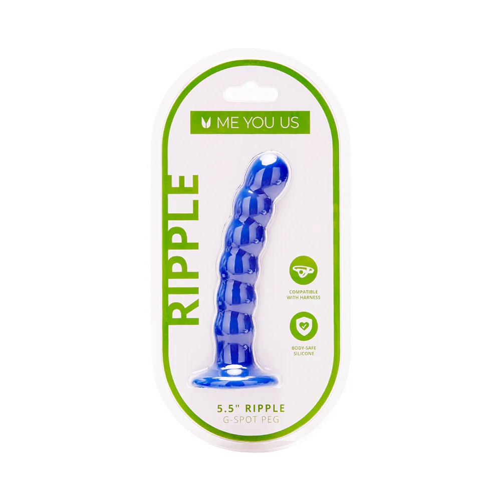 5.5 in. Ripple G-Spot Dildo Blue