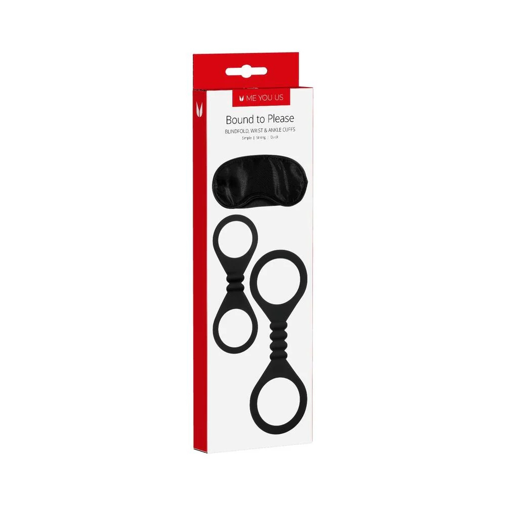 Bound To Please Blindfold Wrist & Ankle Cuffs