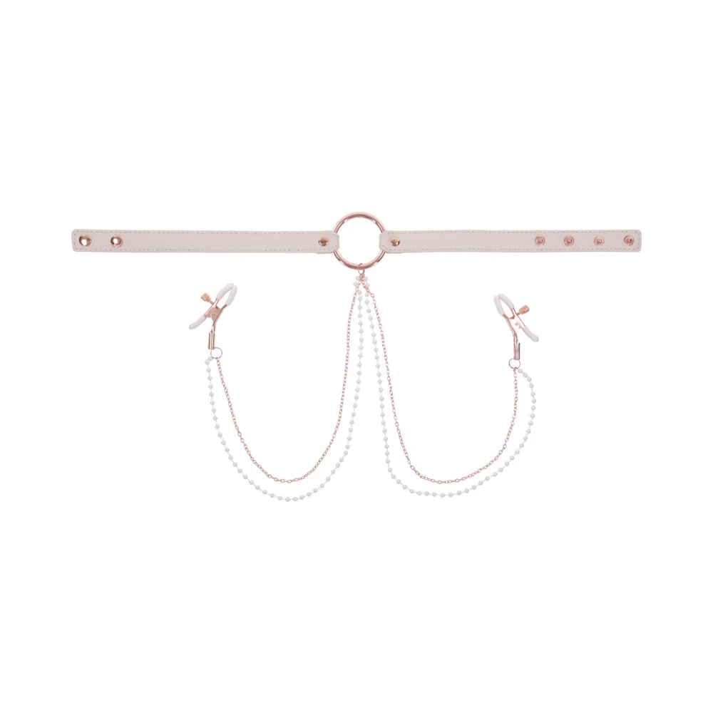 Peaches 'n CreaMe Collar with Nipple Clamps