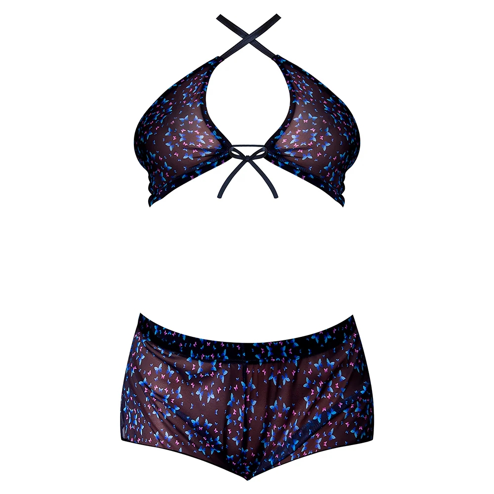 Magic Silk Hazy Dayz Halter Top & Hot Short Set Butterfly