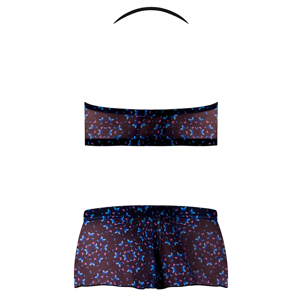 Magic Silk Hazy Dayz Halter Top & Hot Short Set Butterfly