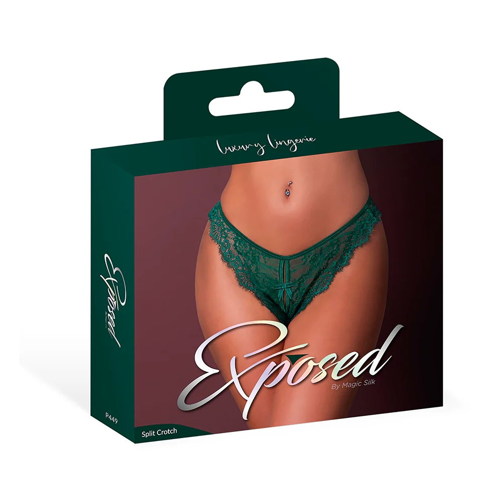 Magic Silk Evermore Split Crotch Panty Emerald