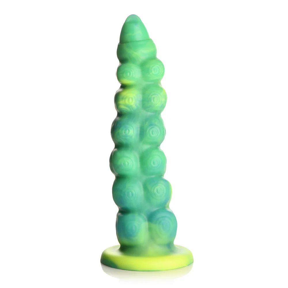 9 in. Squirmer Thrusting & Vibrating Caterpillar-Themed Dildo