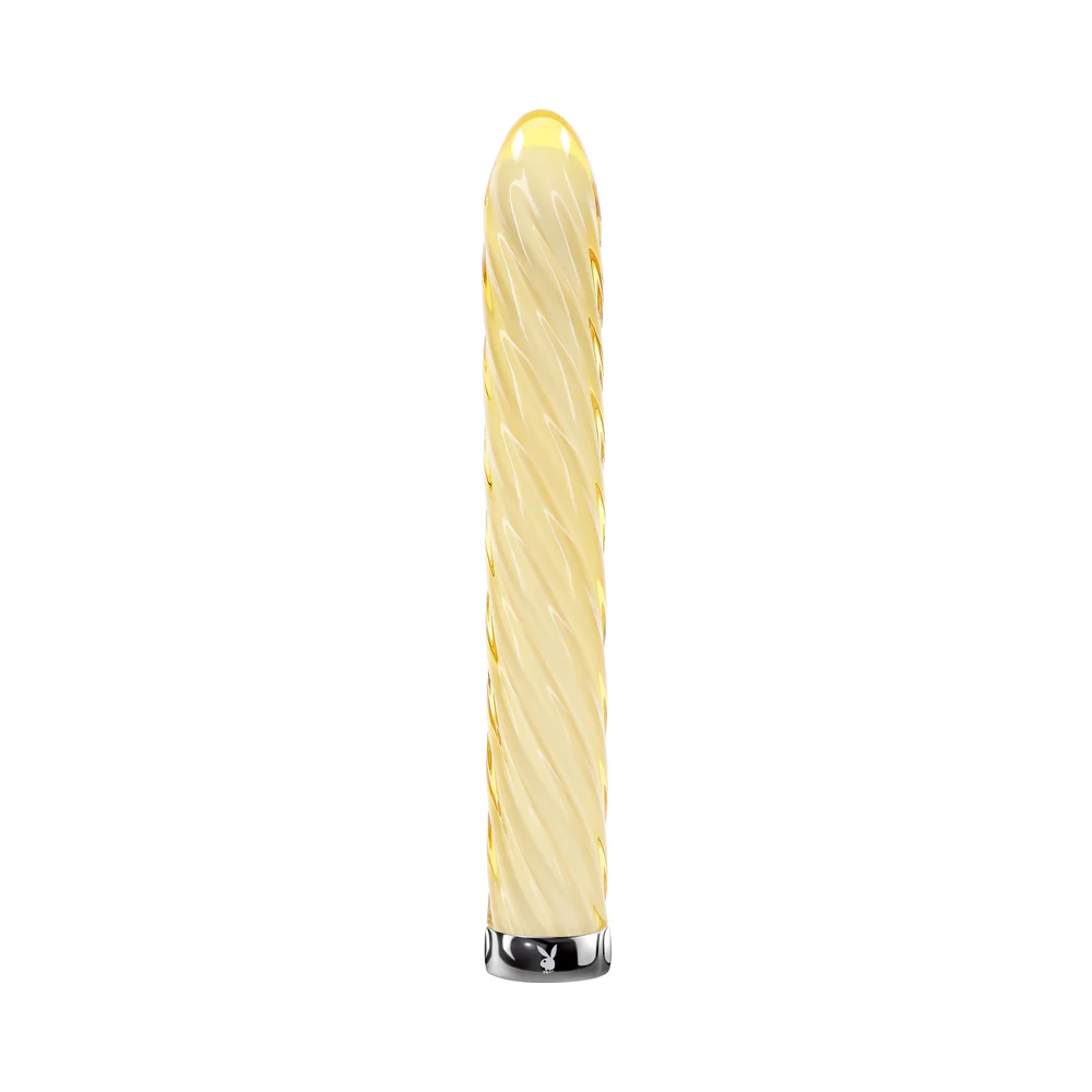 twist of fate rechargeable glass vibrator yellow g spot vibe
