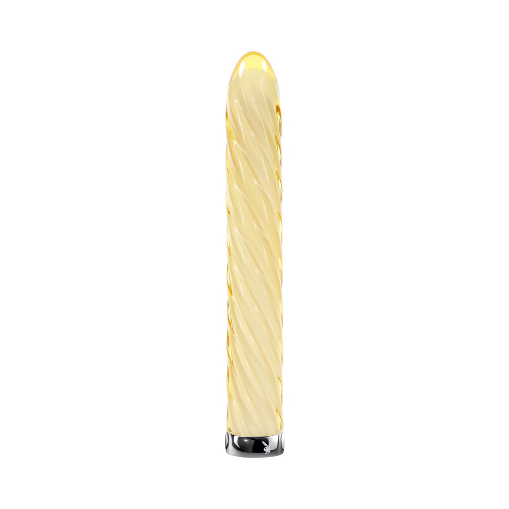 twist of fate rechargeable glass vibrator yellow g spot vibe