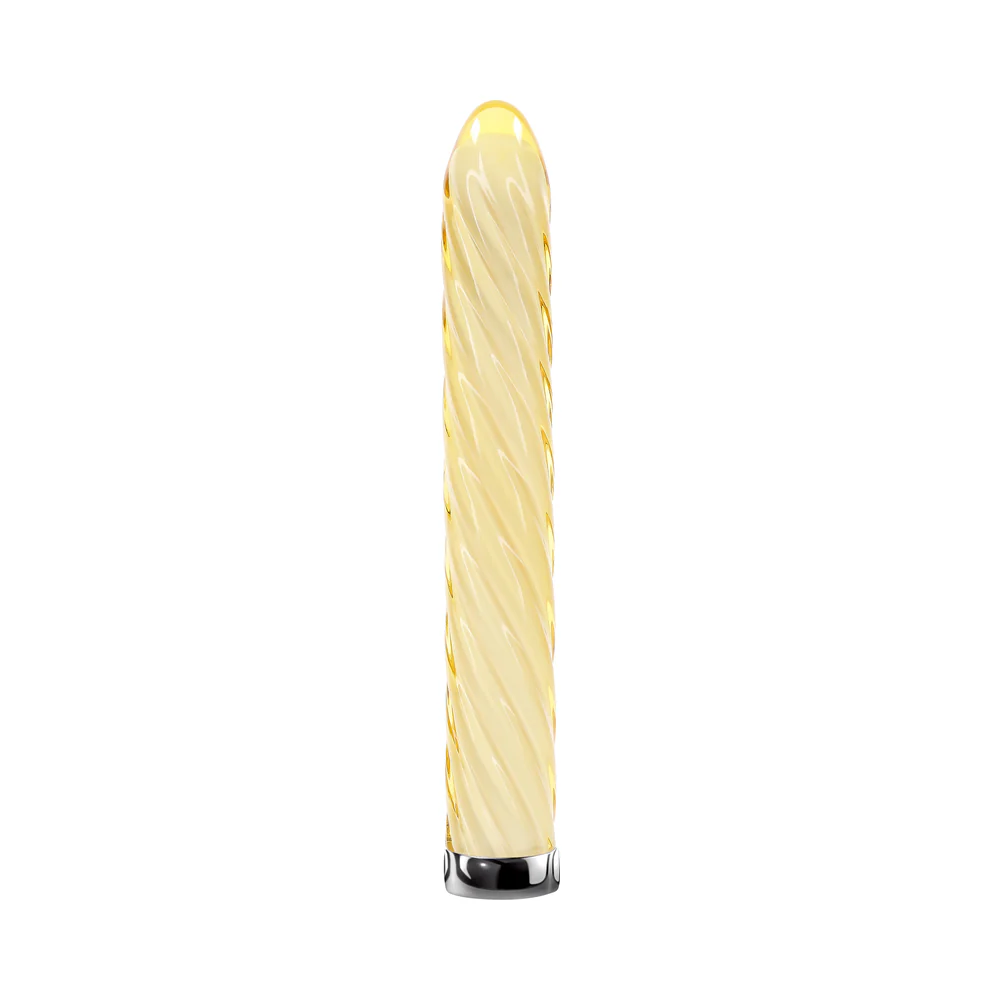 twist of fate rechargeable glass vibrator yellow g spot vibe