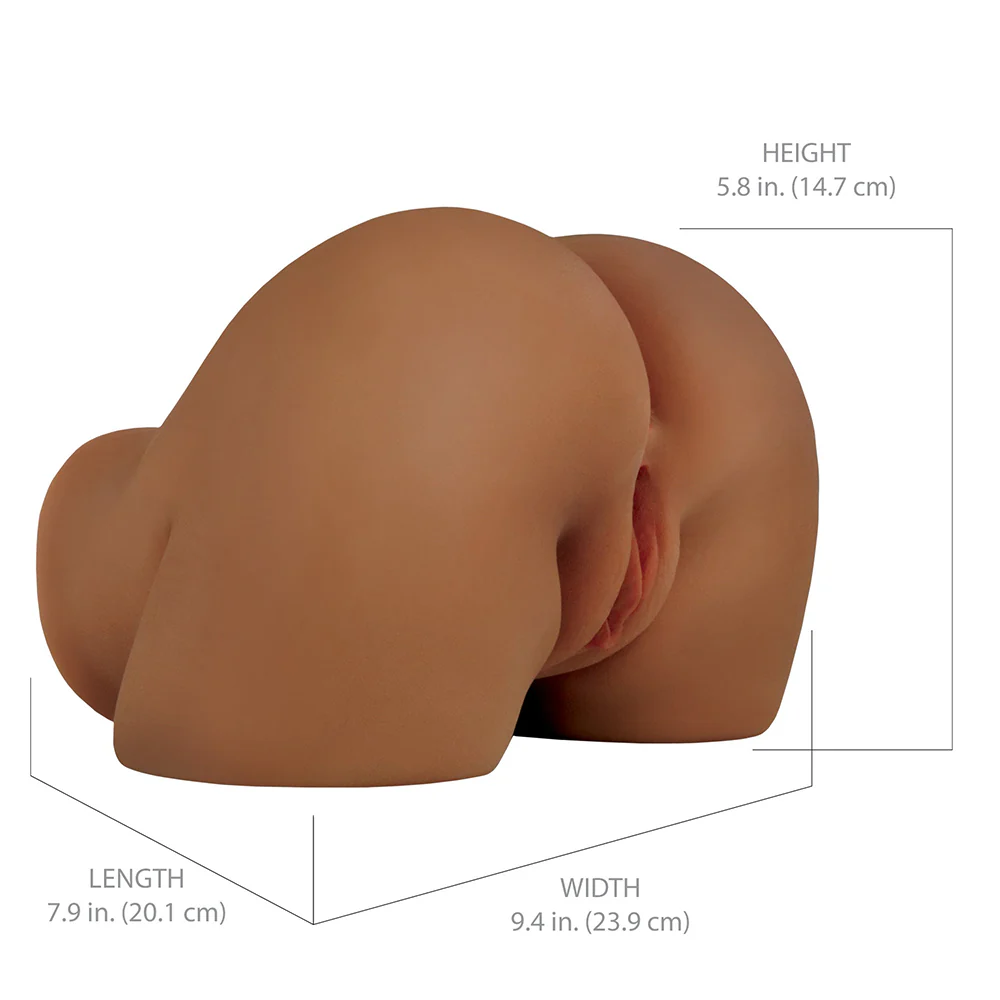 Shake That Ass Vibrating Pussy & Ass Mega Masturbator Brown