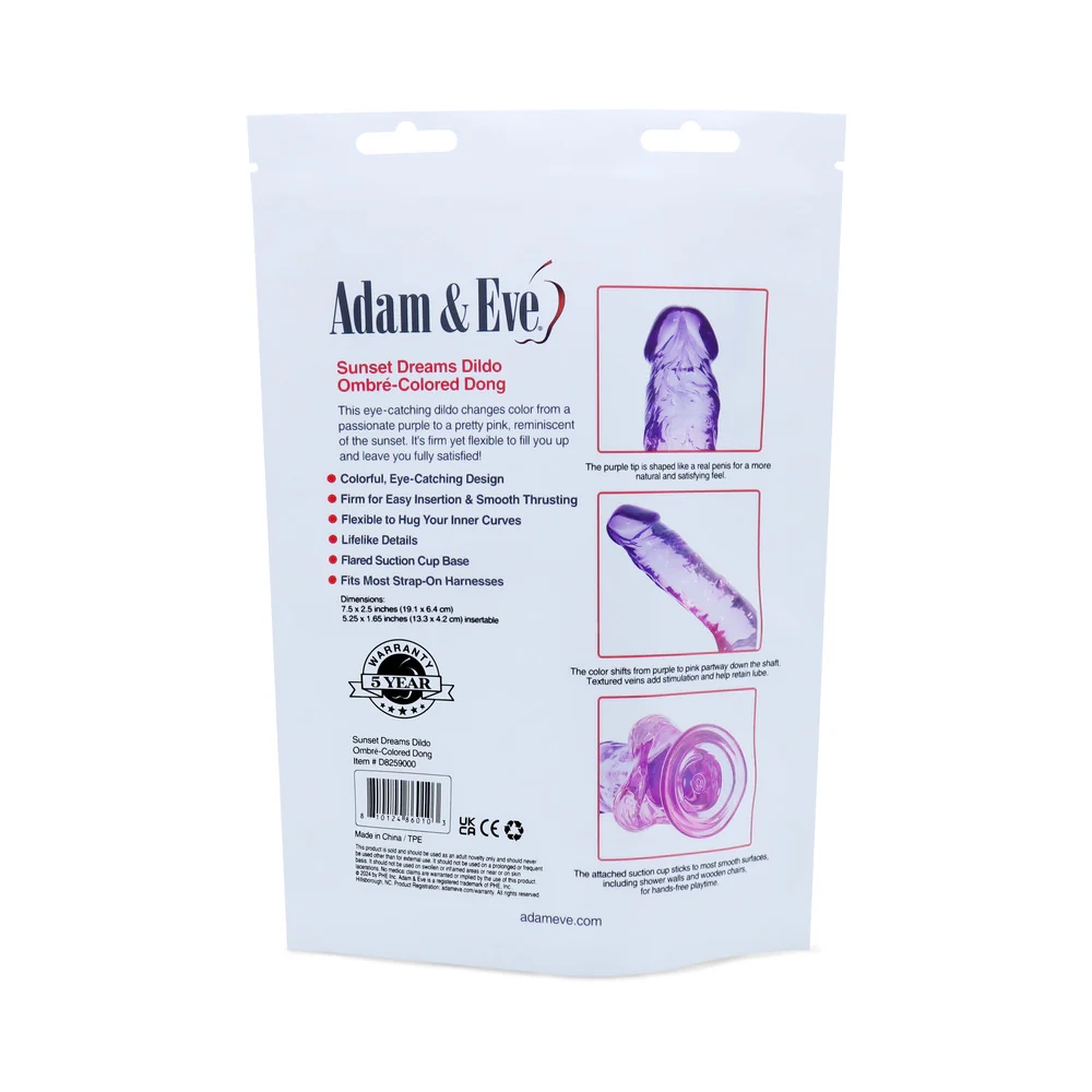 7.5 Inch Sunset Dreams Realistic Ombré Dildo with Balls