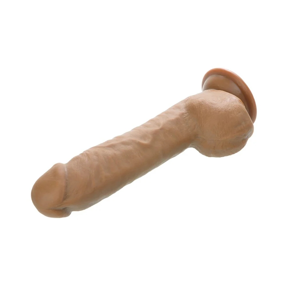 12 in. Adam's Colossal Realistic Dildo with Balls Brown