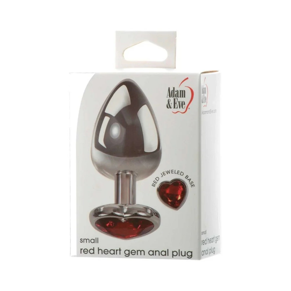 Red Hearts Gem Anal Plug Small
