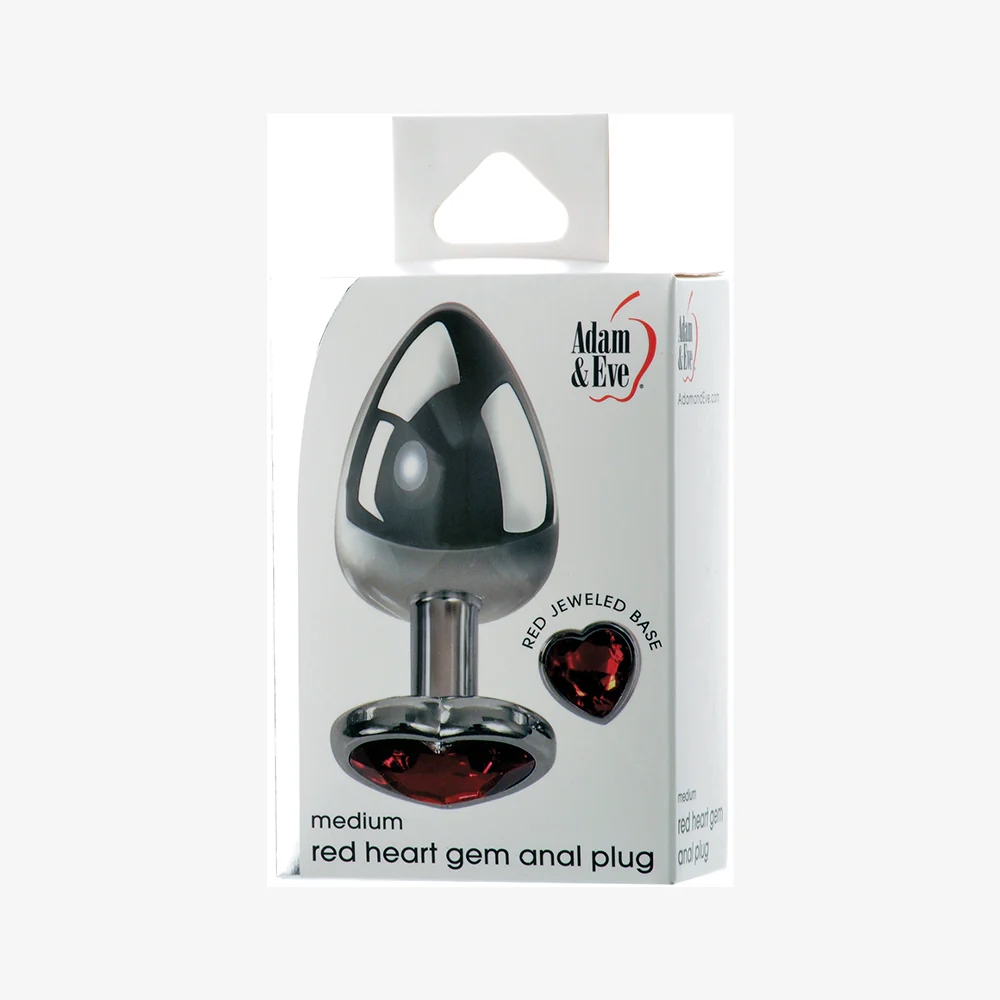 Red Hearts Gem Anal Plug Medium