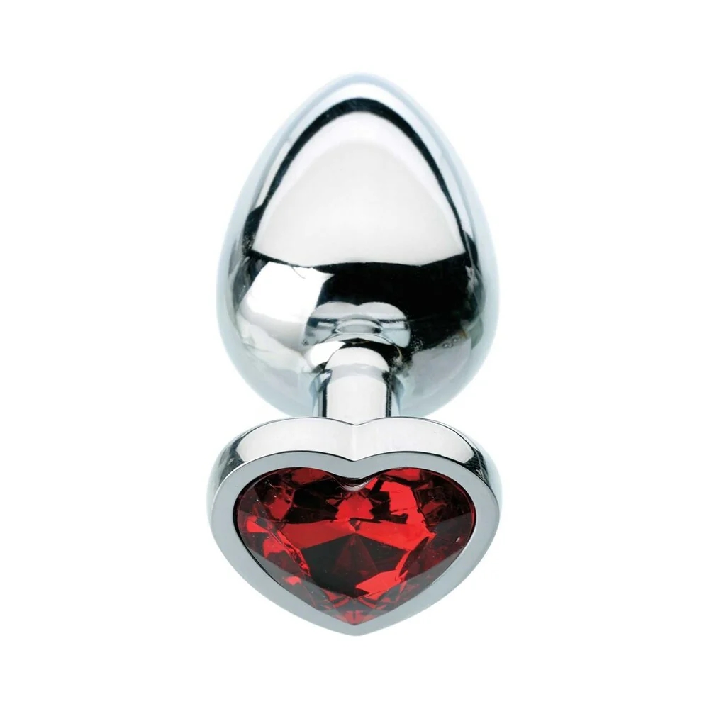 Red Hearts Gem Anal Plug Large