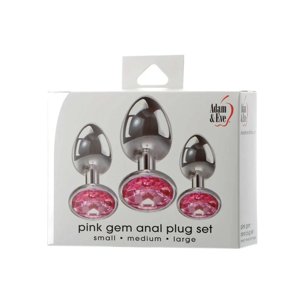 Pink Gem Anal Plug Set