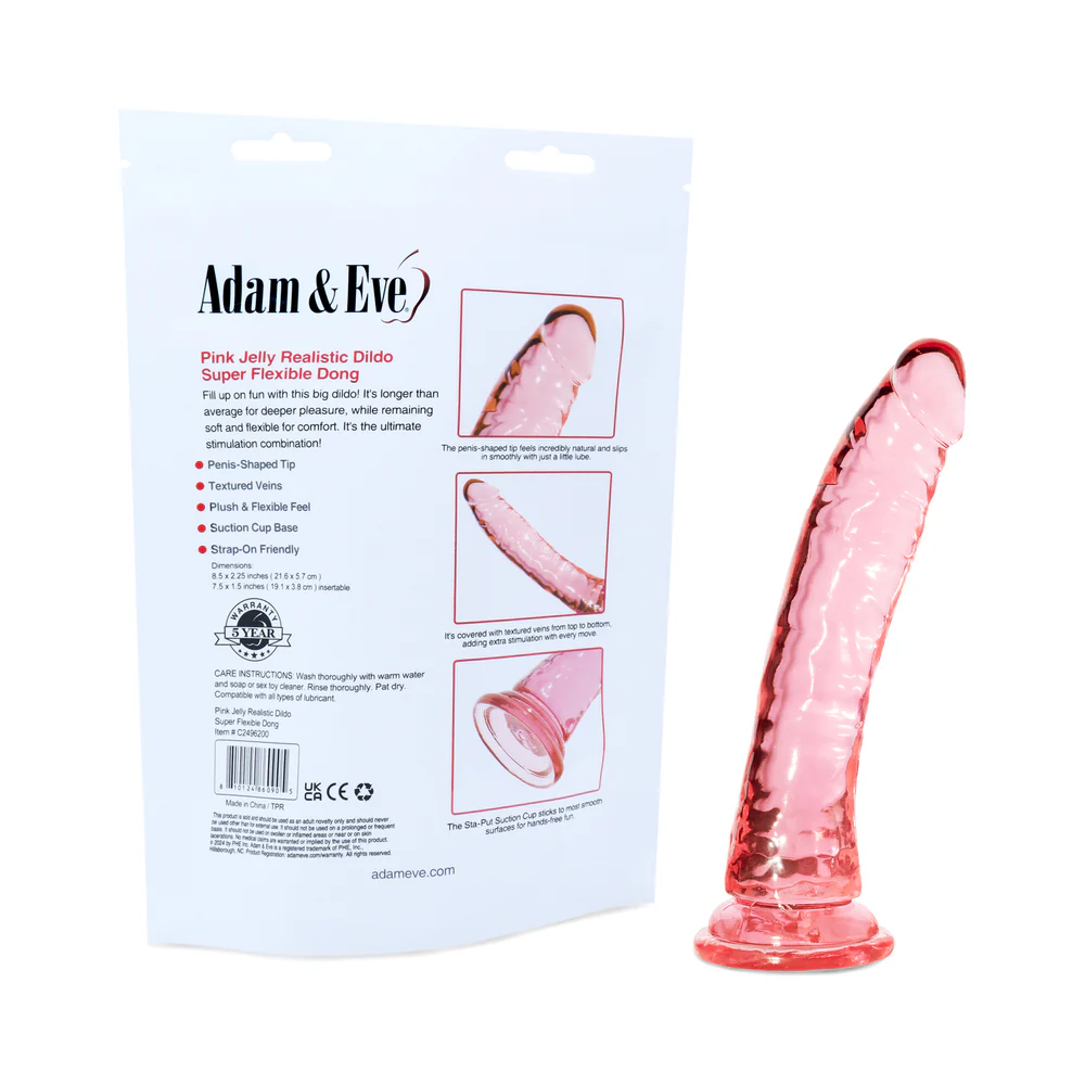 7 Inch Pink Jelly Realistic Dildo