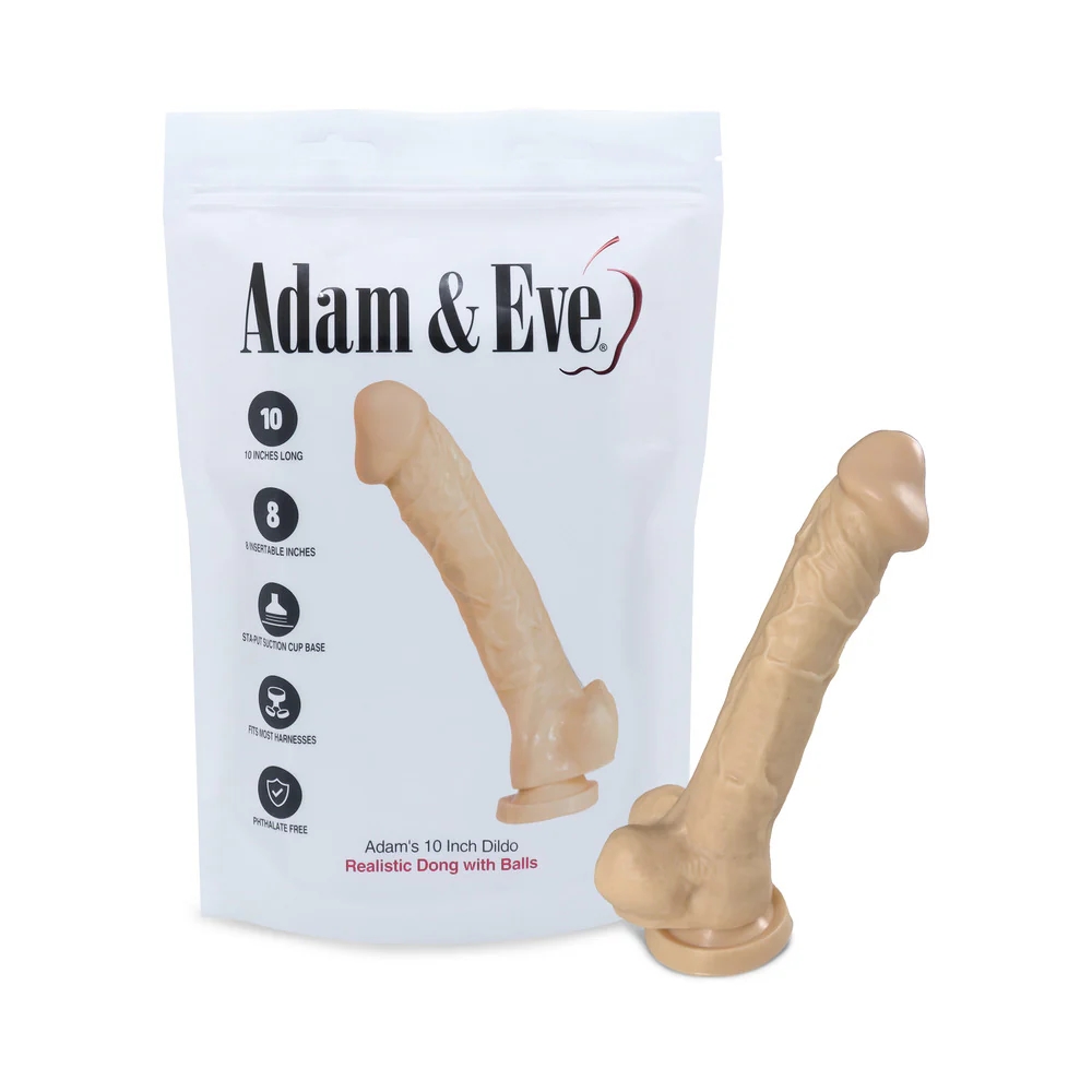 10 in. Adam's Realistic Dildo with Balls
